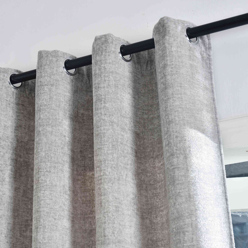 2er Set Verdunkelungsvorhänge »Nürnberg« Ösen Raffhalter Chenille samtig weich geschmeidig fallend 202420-2