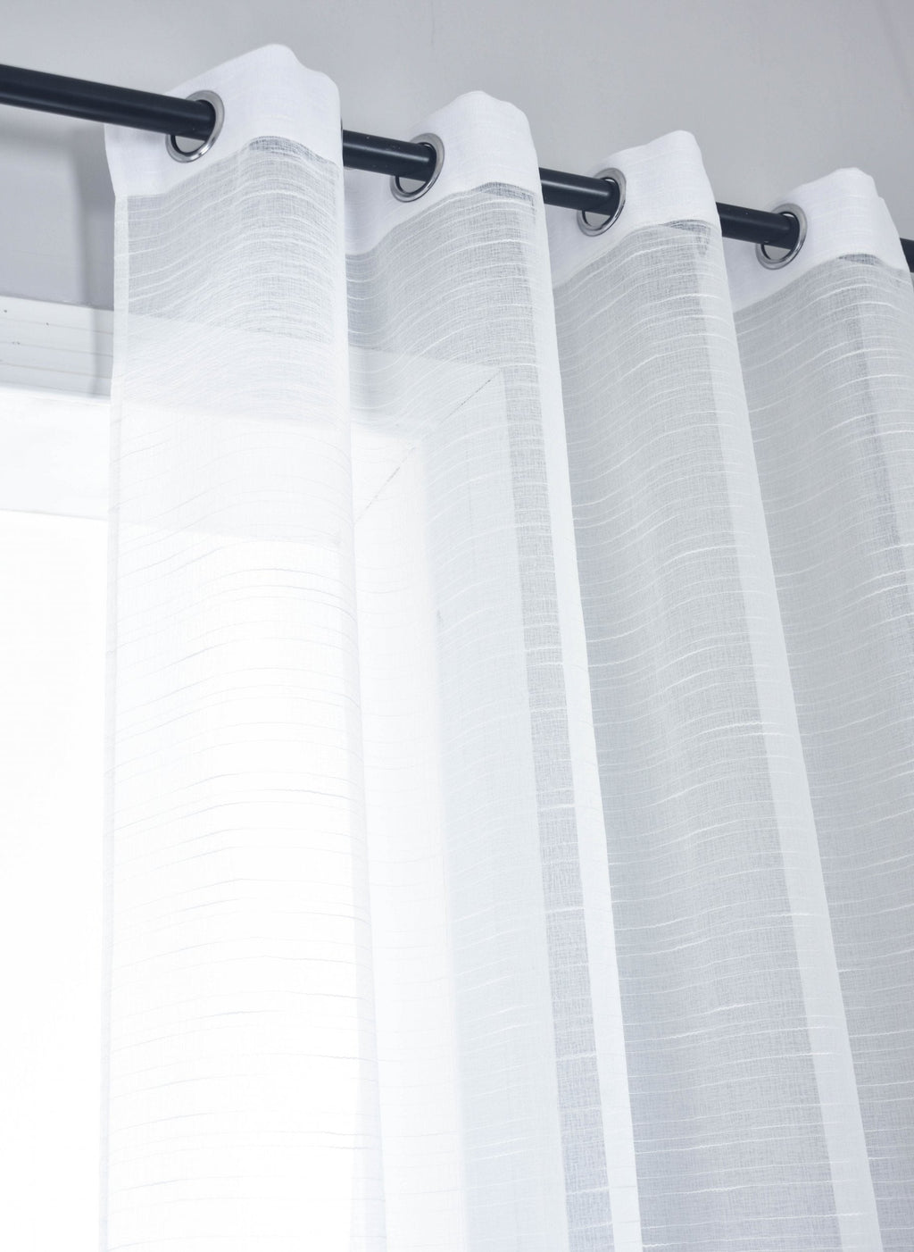Gardine »Dresden« Ösen HxB 245x135 cm Natur Raffhalter filigran leicht modern elegant Linienmuster 202440