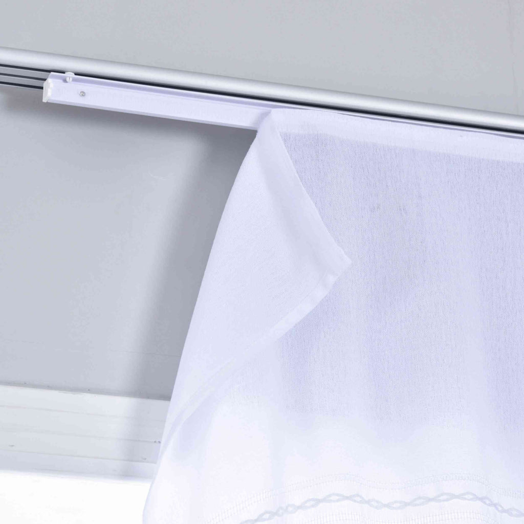 2er Set Halbtransparente Schiebegardinen mit Paneelwagen »Leipzig« Kettenmuster lichtdurchlässig elegante Struktur  202450P-2