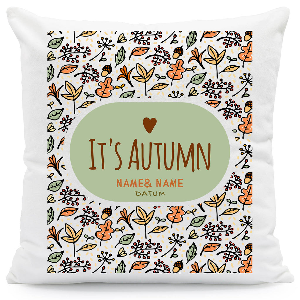 Bedrucktes Kissen mit Spruch It's Autumn