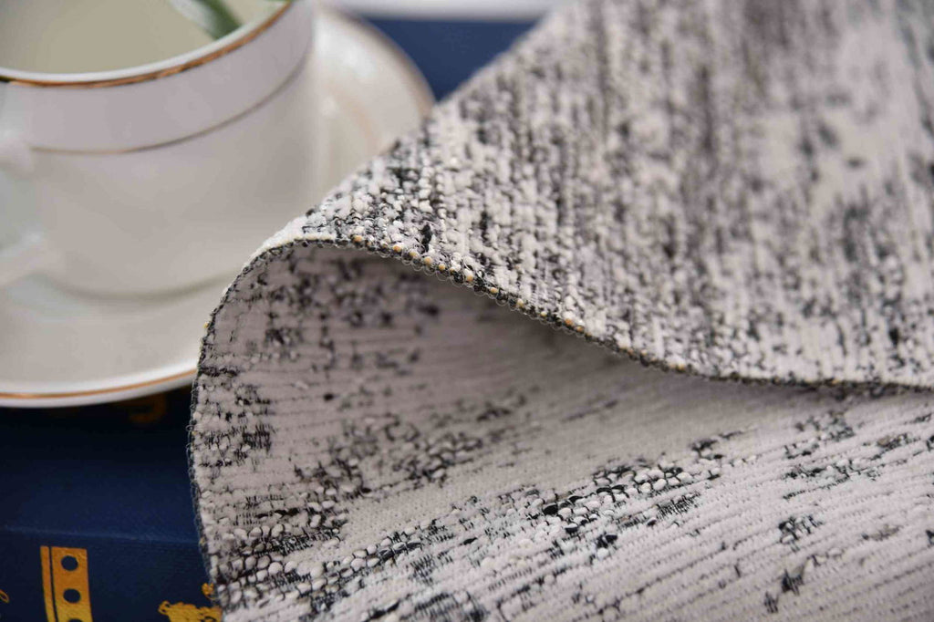 Jacquard Bettüberwurf LxB 245x140 cm Creme Schwarz »VENEDIG« Wendbar Beidseitiges Design in Hell und Dunkel Pflegeleicht und Langlebig 2023310B
