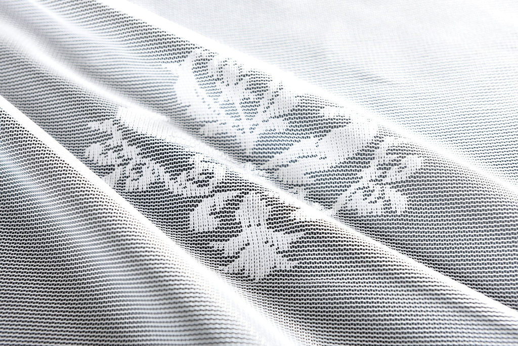Jacquard Bogenstore Gardine »Ines«, Barock Blumenmuster Weiß Kräuselband Universalband Faltenband Store 13142