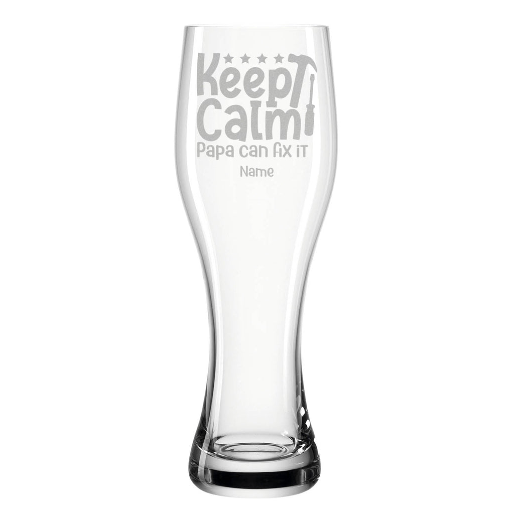 Leonardo Weizenglas "Keep calm papa can fix it" mit Namen