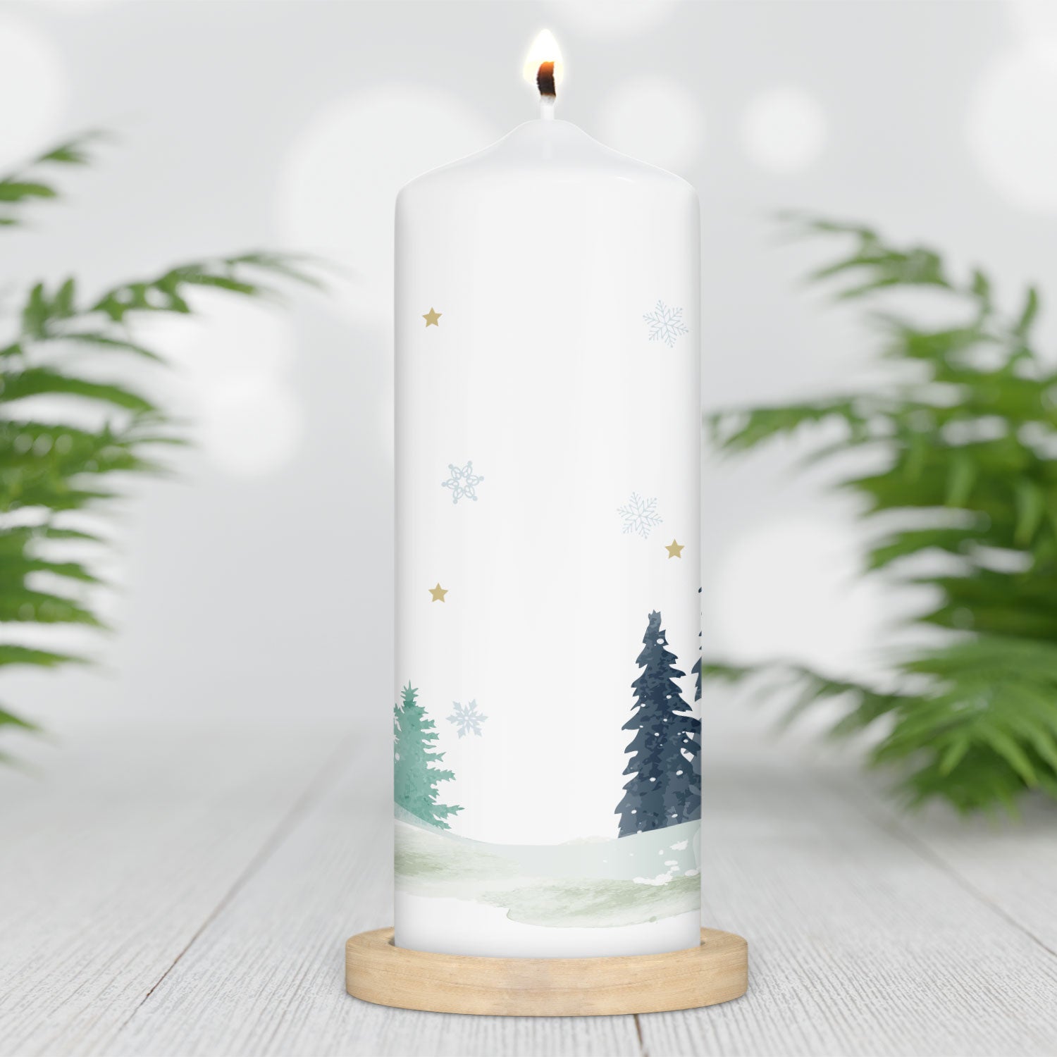 Große Kerze "Fröhliche Weihnachten Haus" zu Weihnachten