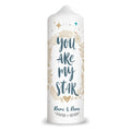 Große Kerze "You are my Star" mit Namen für Paare