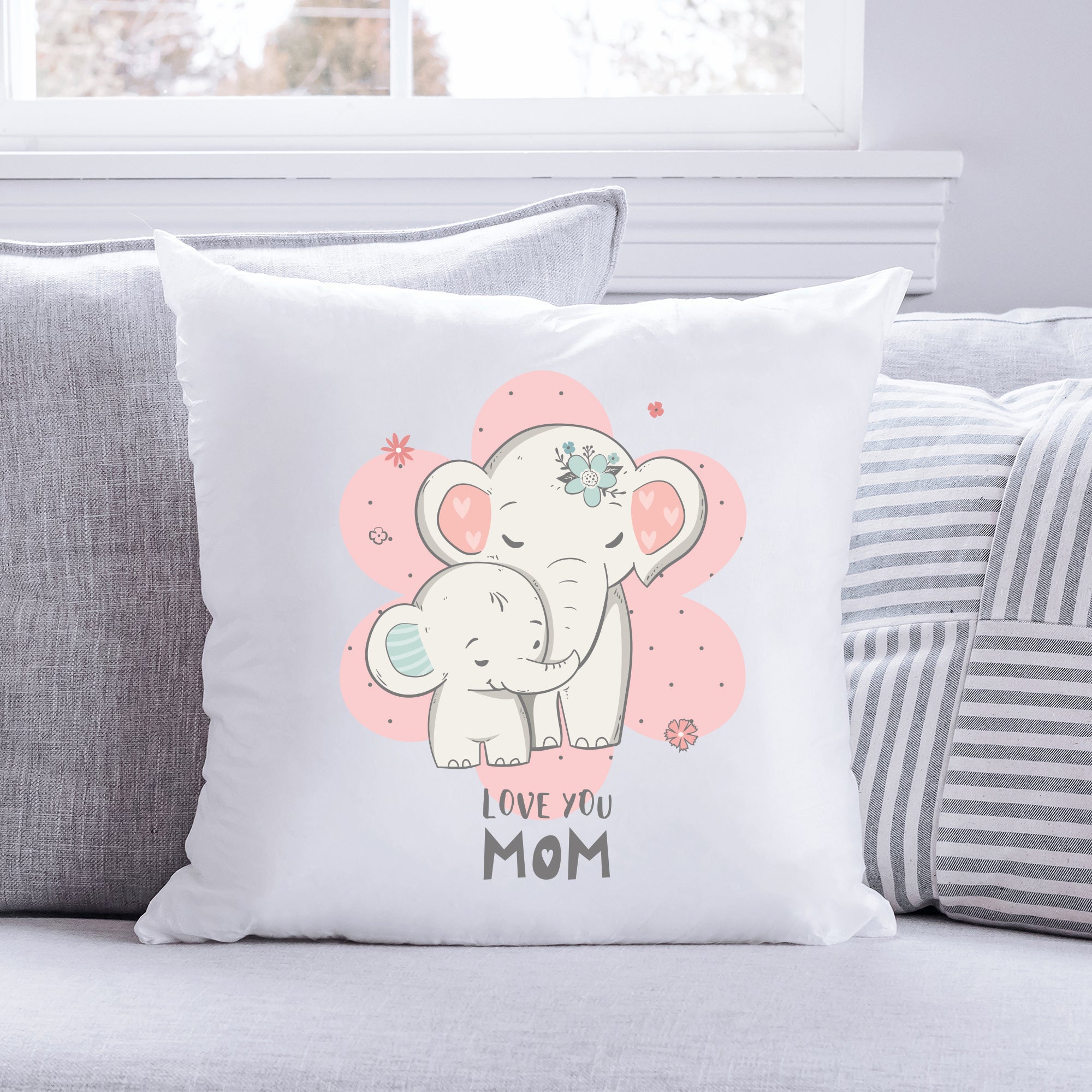 Kissen mit Spruch Elefanten Mama