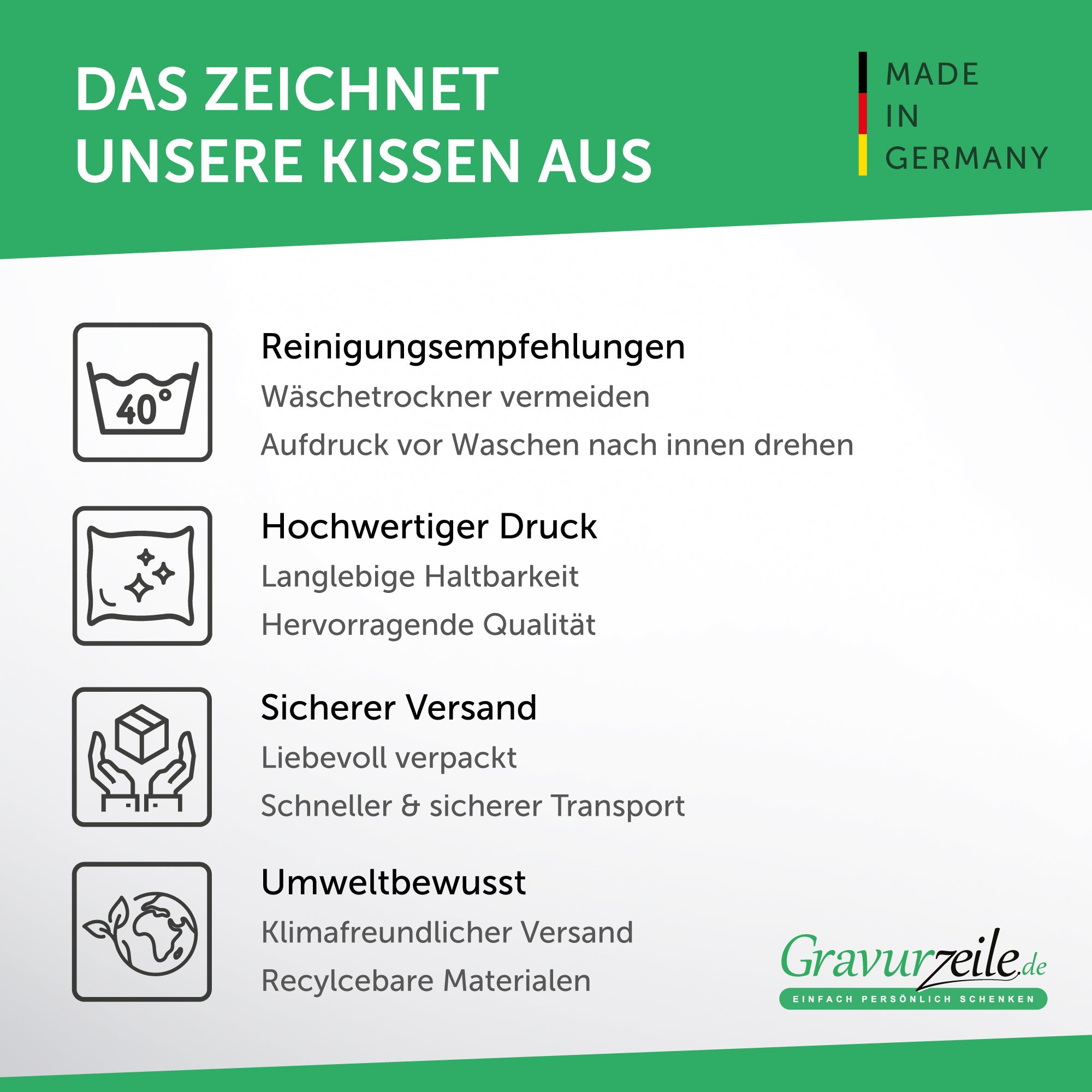 Bedrucktes Kissen mit Spruch Vergiss den Valentinstag