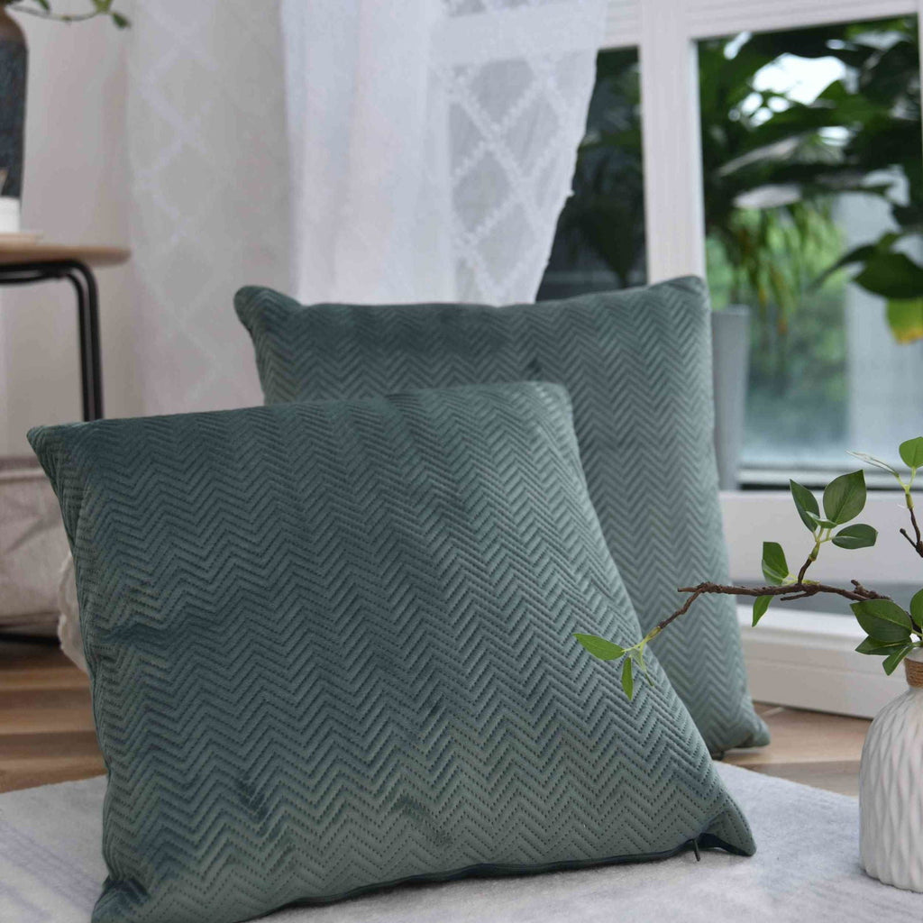 Kissen Dekokissen Jacquard »GRETA« mit Fischgrät-Design pflegeleicht Reißverschluss weiche 320g Füllung - Vielfältige Farbauswahl 2023510