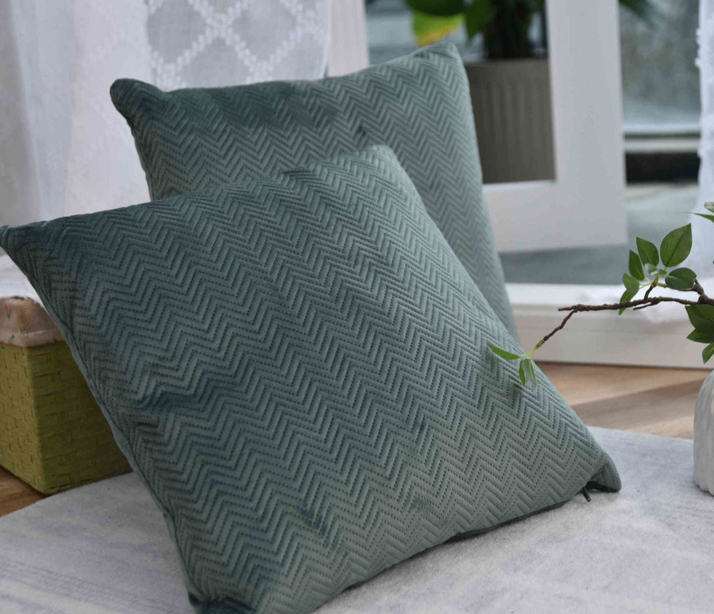 Kissen Dekokissen Jacquard »GRETA« mit Fischgrät-Design pflegeleicht Reißverschluss weiche 320g Füllung - Vielfältige Farbauswahl 2023510