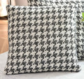 Kissen LxB 40x40 cm Creme Schwarz »PARIS« mit Füllung Ausgefallenes Hahnentritt-Muster schwarzes Paspelband 2023320K