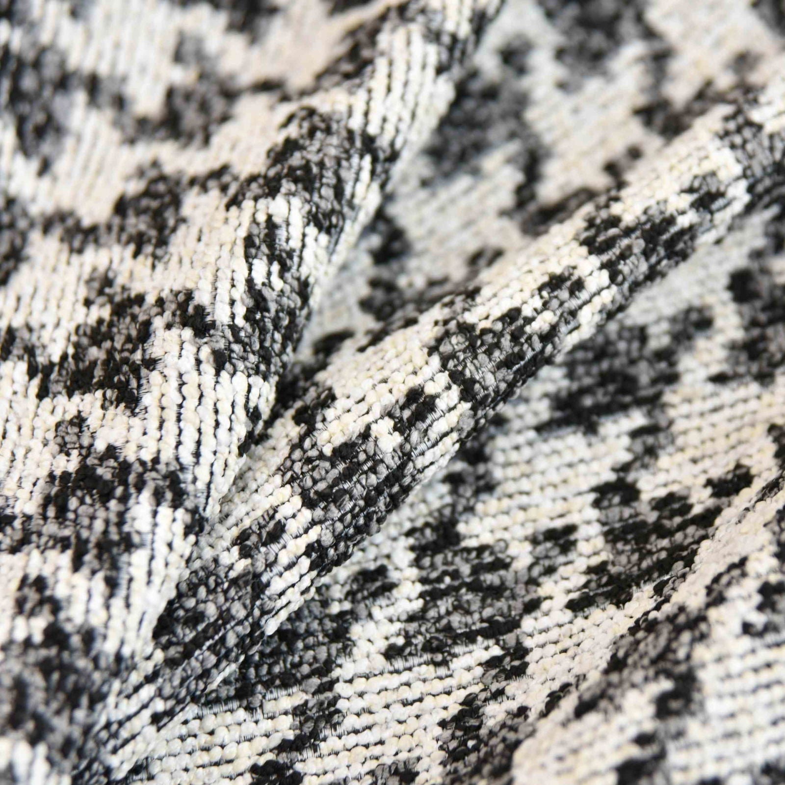 Kissen LxB 40x40 cm Creme Schwarz »PARIS« mit Füllung Ausgefallenes Hahnentritt-Muster schwarzes Paspelband 2023320K