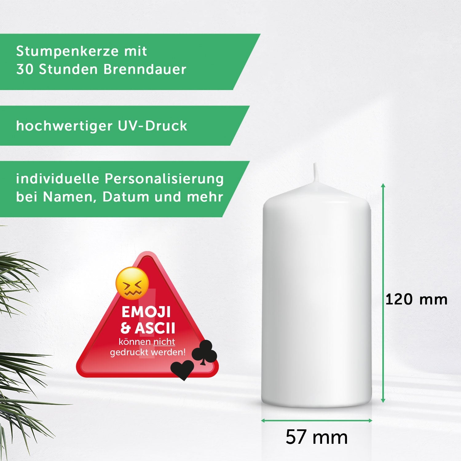 Kleine Kerze "Halloween Regenbogen" mit Namen