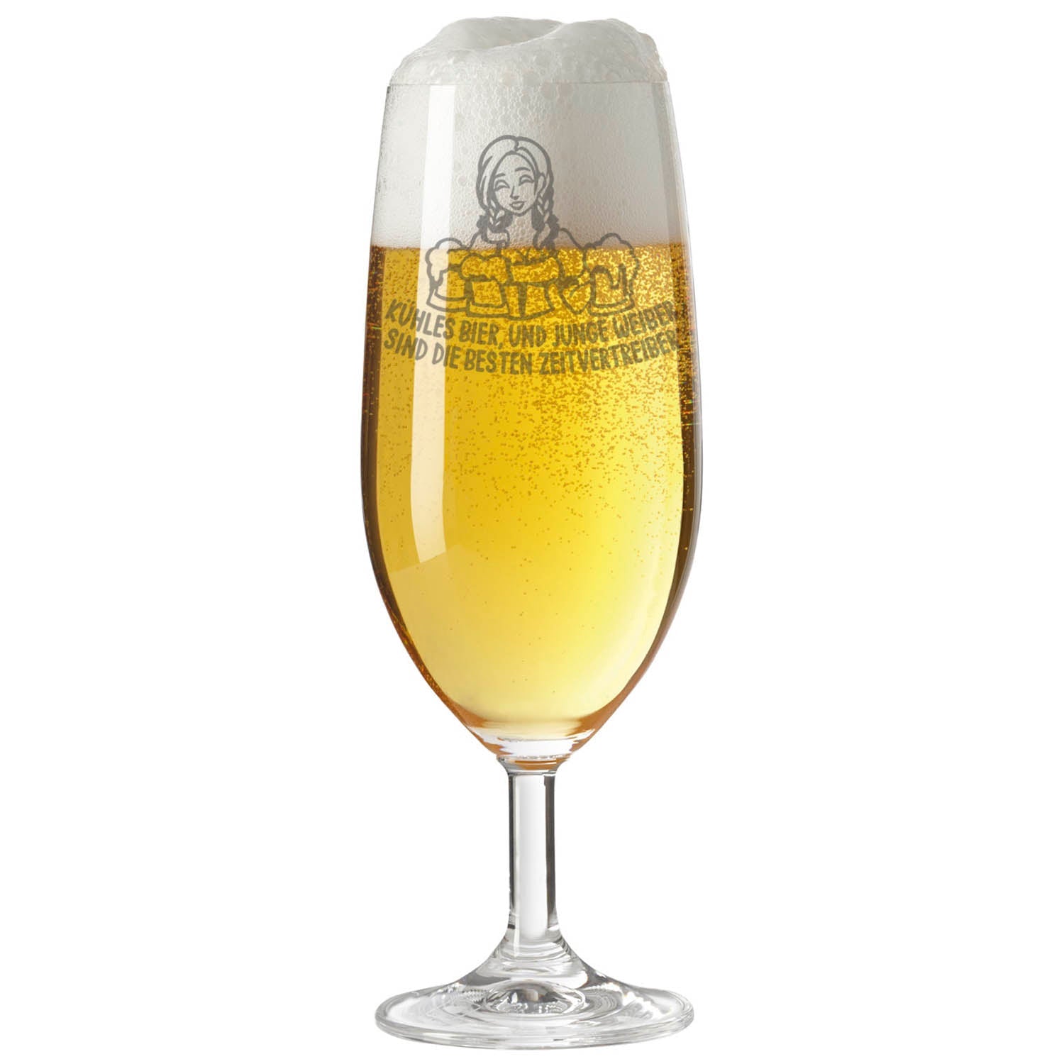 Leonardo Bierglas mit Gravur "Kühles Bier und junge Weiber"