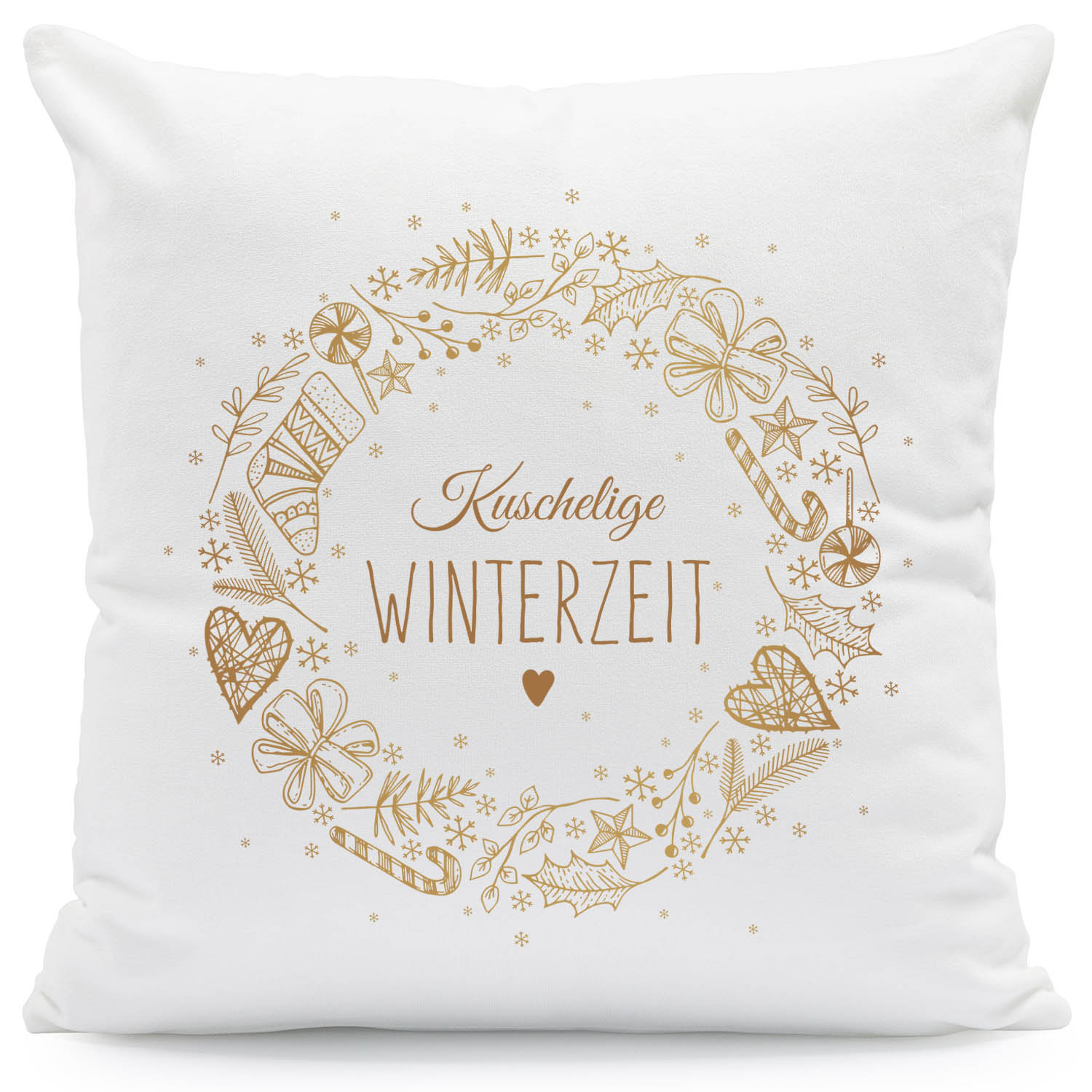 Kissen mit Weihnachtsmotiv - Kuschelige Winterzeit - Weihnachtsdeko - Geschenke für Frauen & Männer
