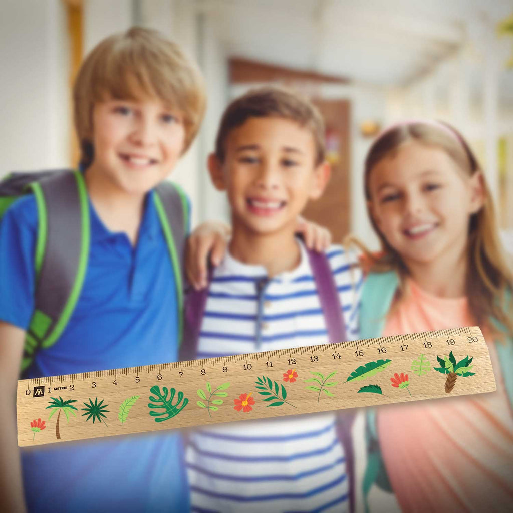 Lineal zur Einschulung im Jungle Design für Kinder aus Holz