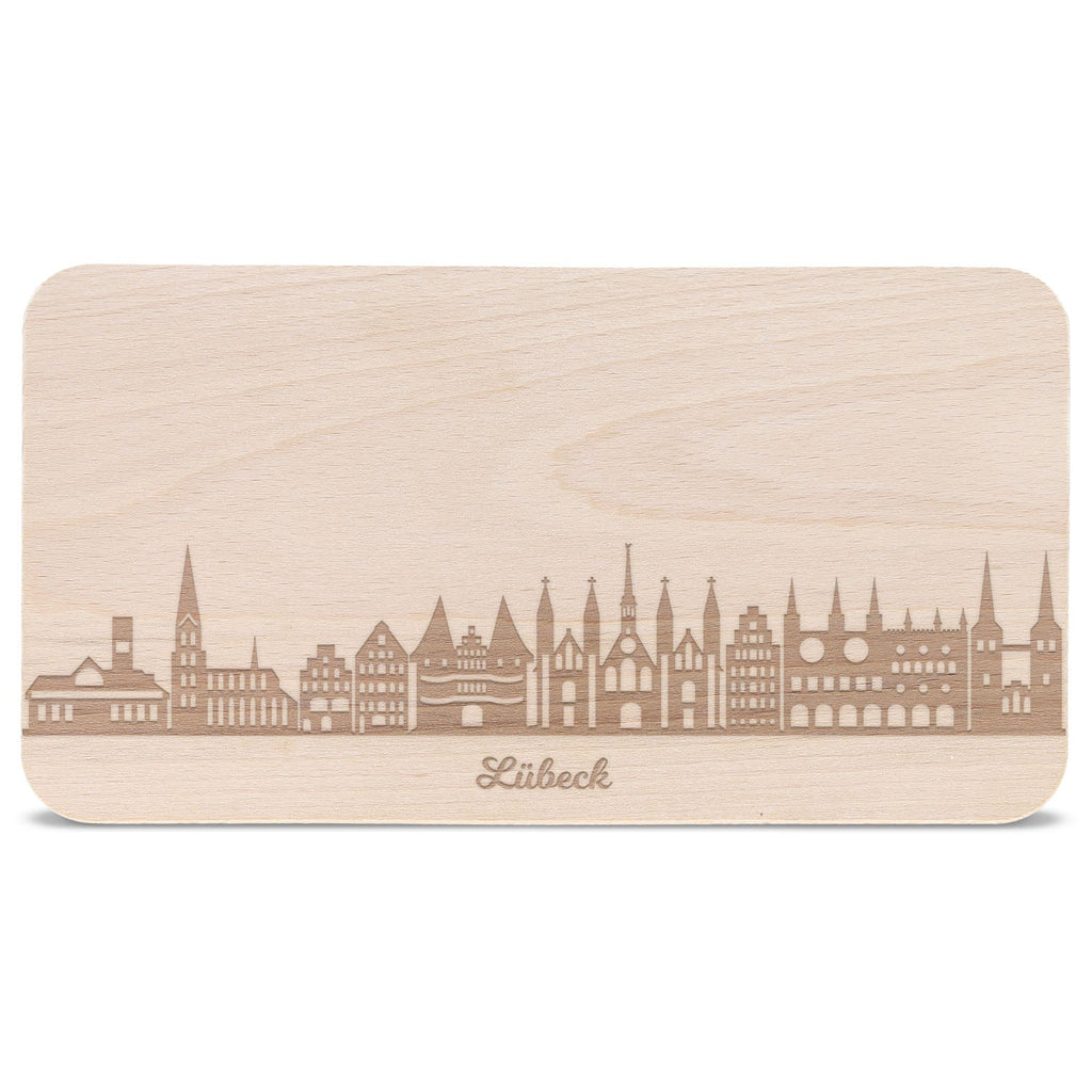 Frühstücksbrettchen Skyline Lübeck