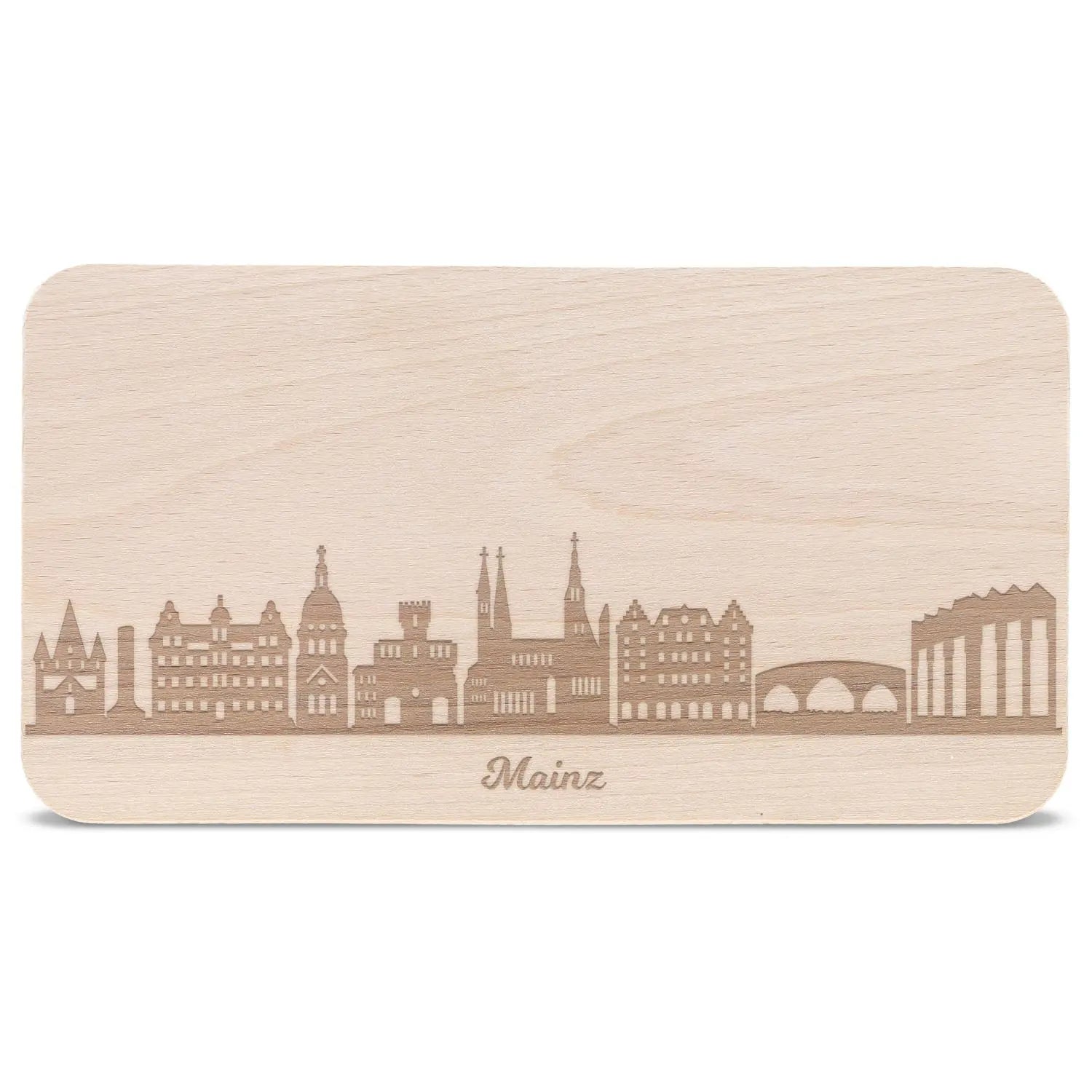Frühstücksbrettchen Skyline Mainz