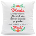 Bedrucktes Kissen mit Spruch Mama ich habe versucht