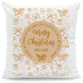 Kissen mit Weihnachtsmotiv und Name - Merry Christmas Brown - Weihnachtsdeko - Für Sie & Ihn