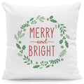 Kissen mit Weihnachtsmotiv - Merry and Bright - Weihnachtsdeko - Geschenke für Frauen & Männer