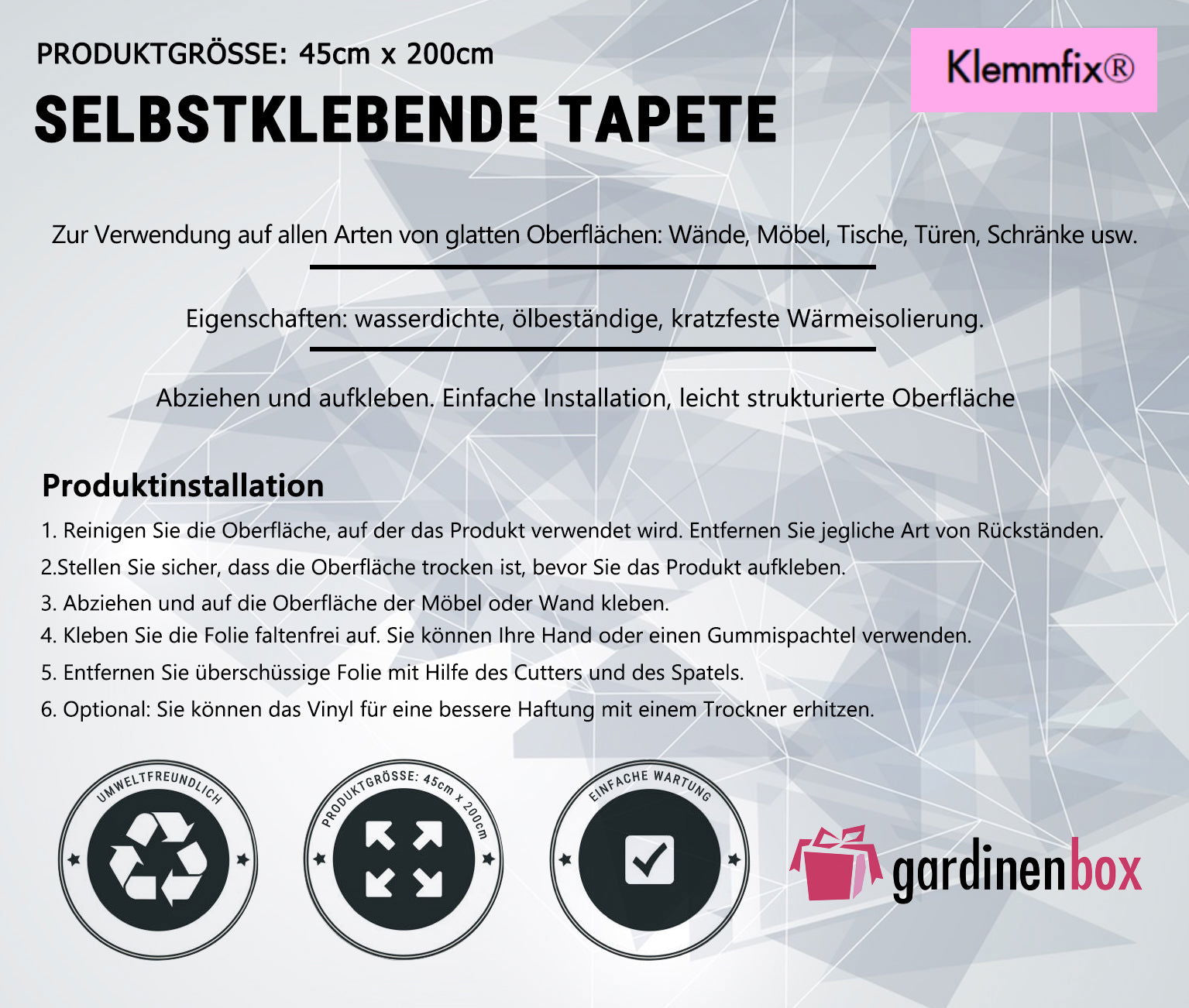 Möbelfolie Klebefolie selbstklebend Dekofolie Möbel 202316000