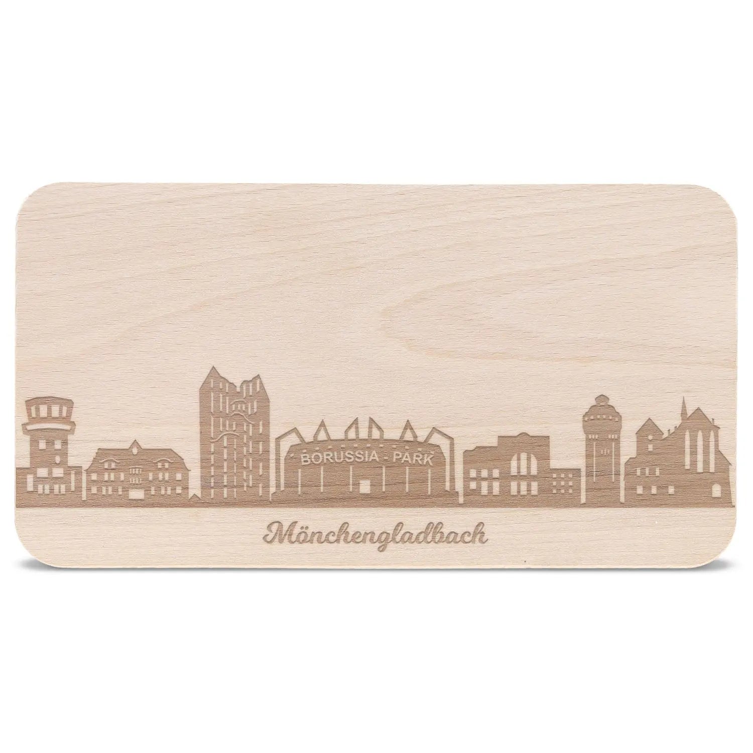 Frühstücksbrettchen Skyline Mönchengladbach