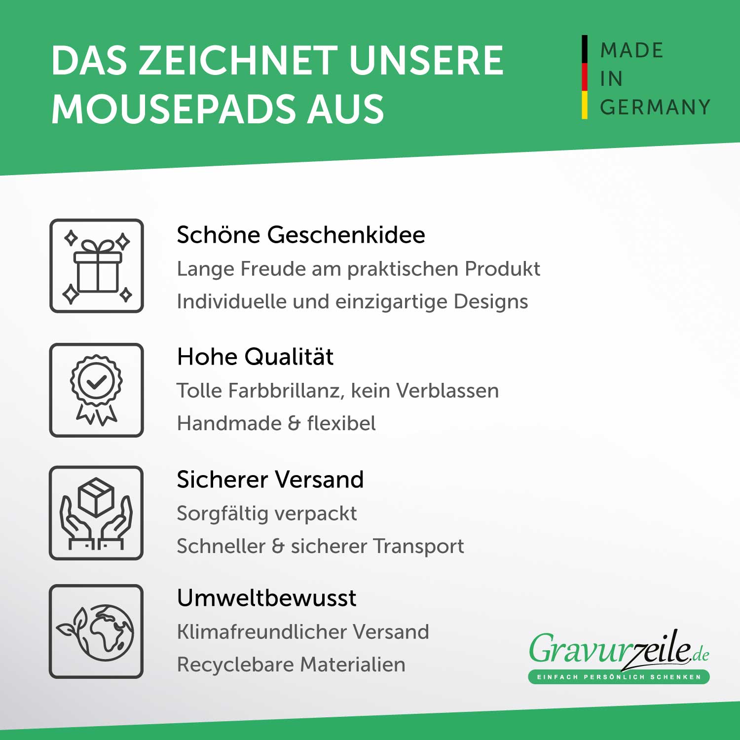 Bedrucktes Mousepad im Holz Design