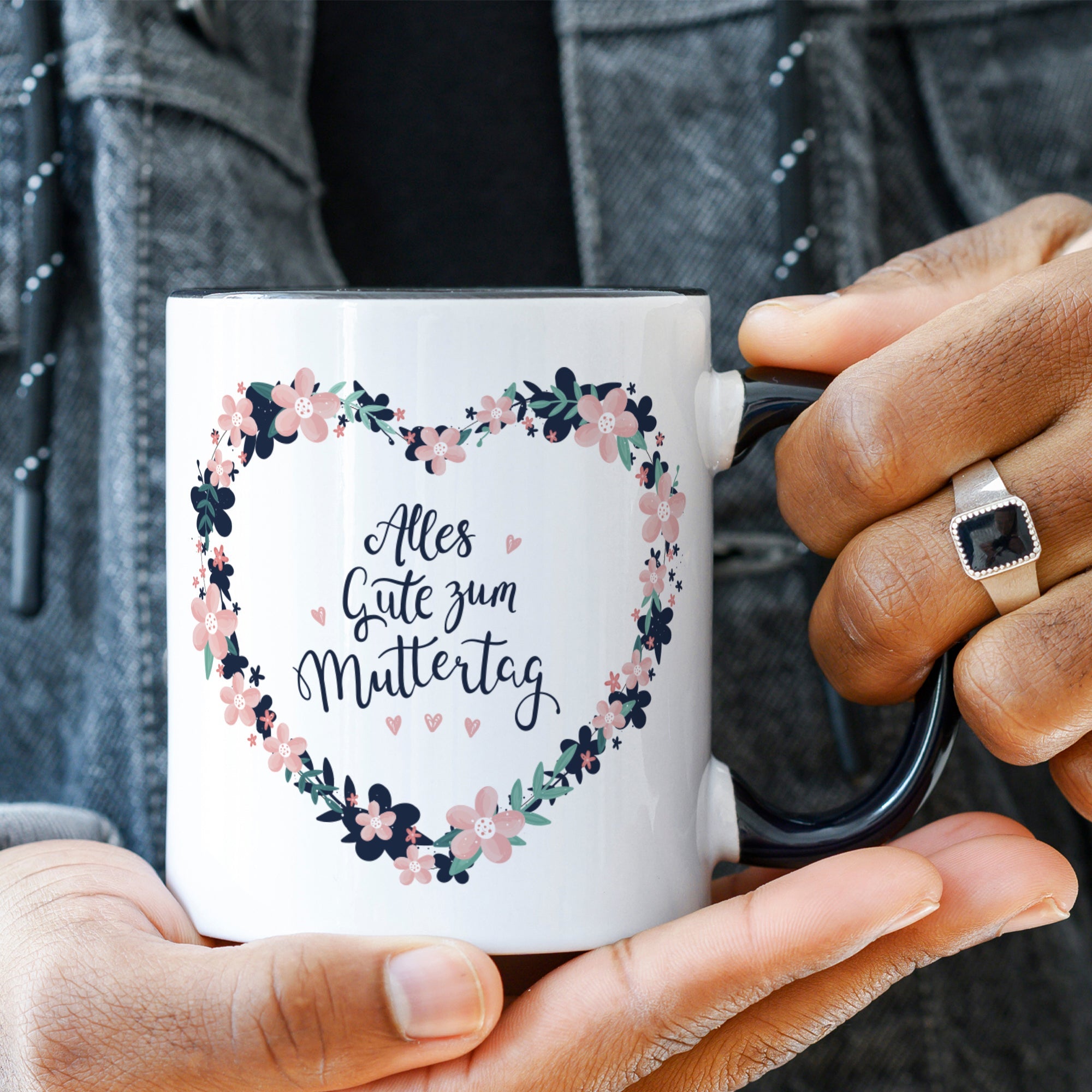 Bedruckte Tasse mit Spruch Alles gute zum Muttertag
