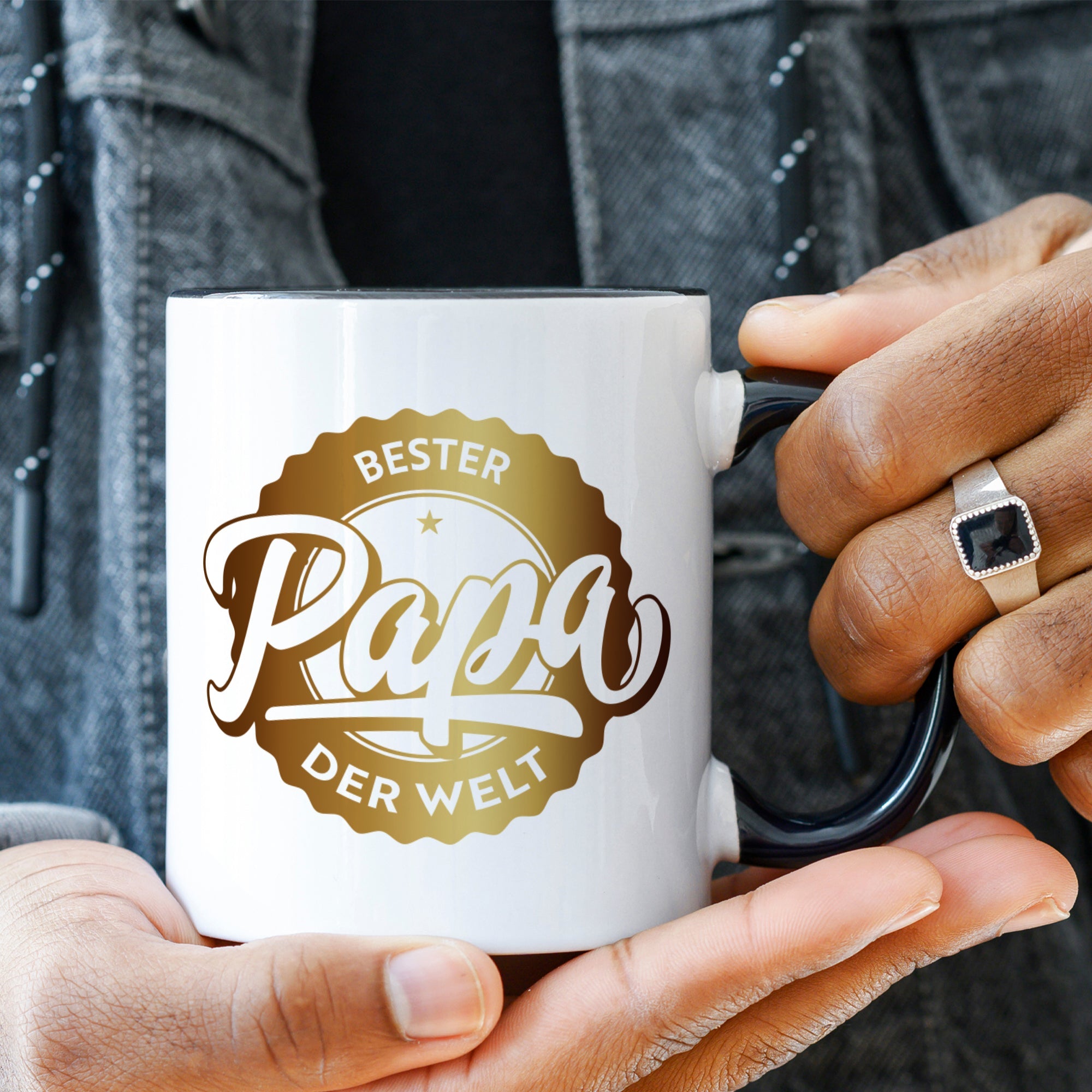 Bedruckte Tasse mit Spruch Bester Papa der Welt
