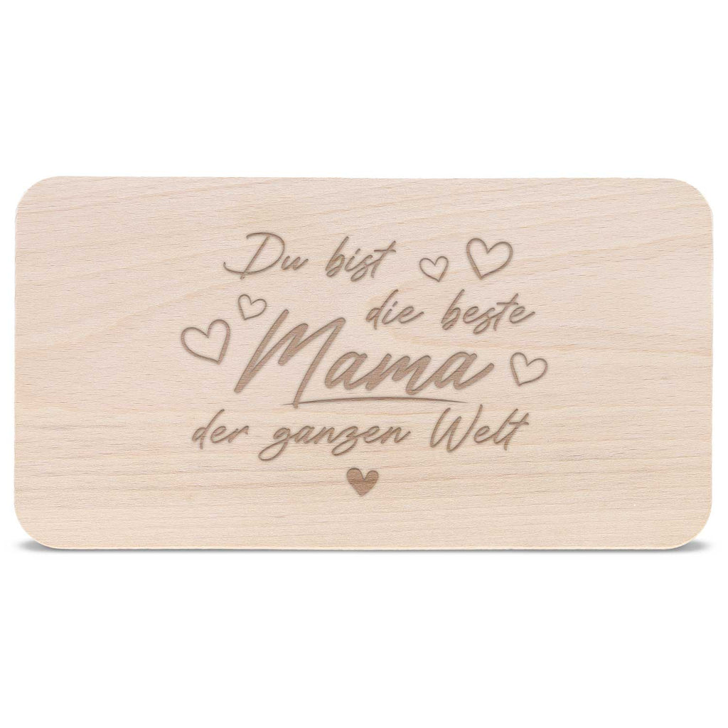 Schneidebrett Frühstücksbrettchen "Du bist die beste Mama der Welt"