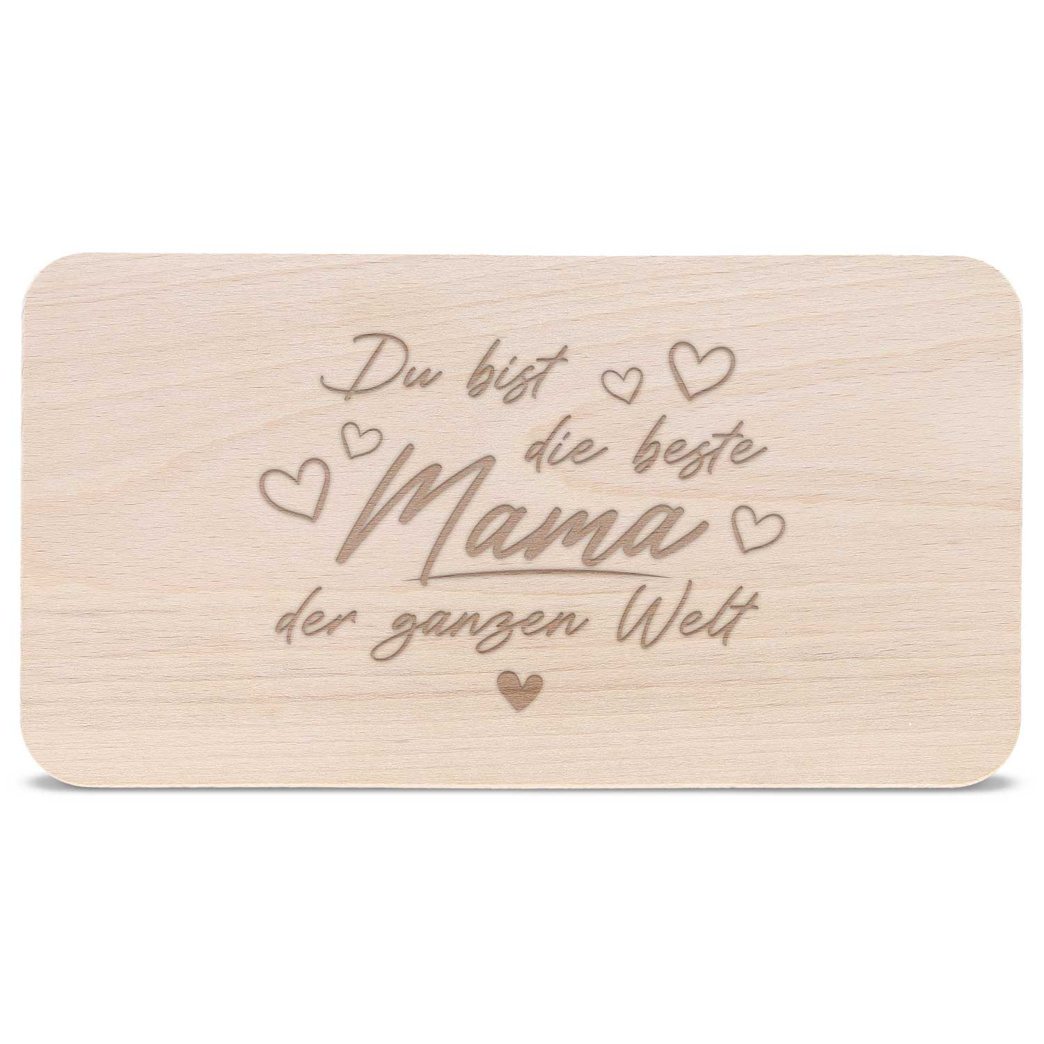Schneidebrett Frühstücksbrettchen "Du bist die beste Mama der Welt"