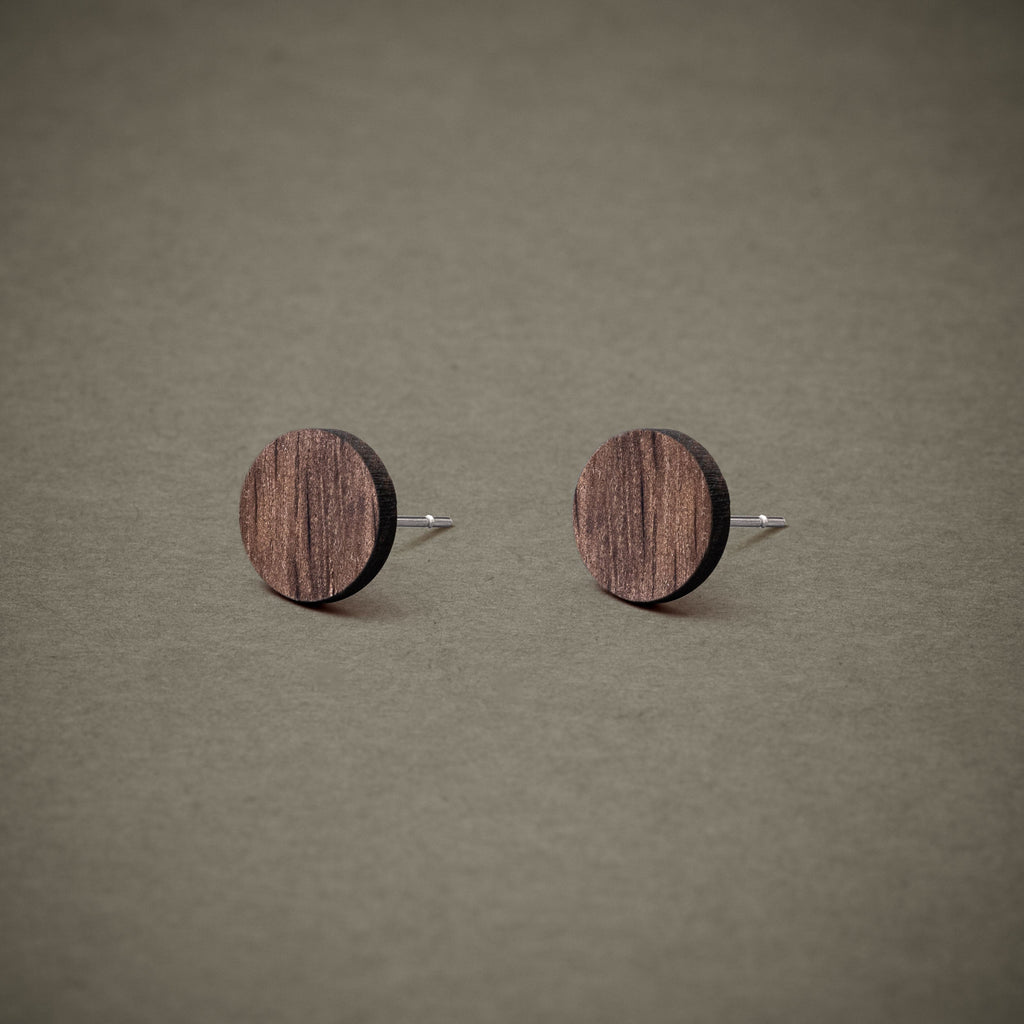 Ohrstecker aus Holz | Eiche geräuchert