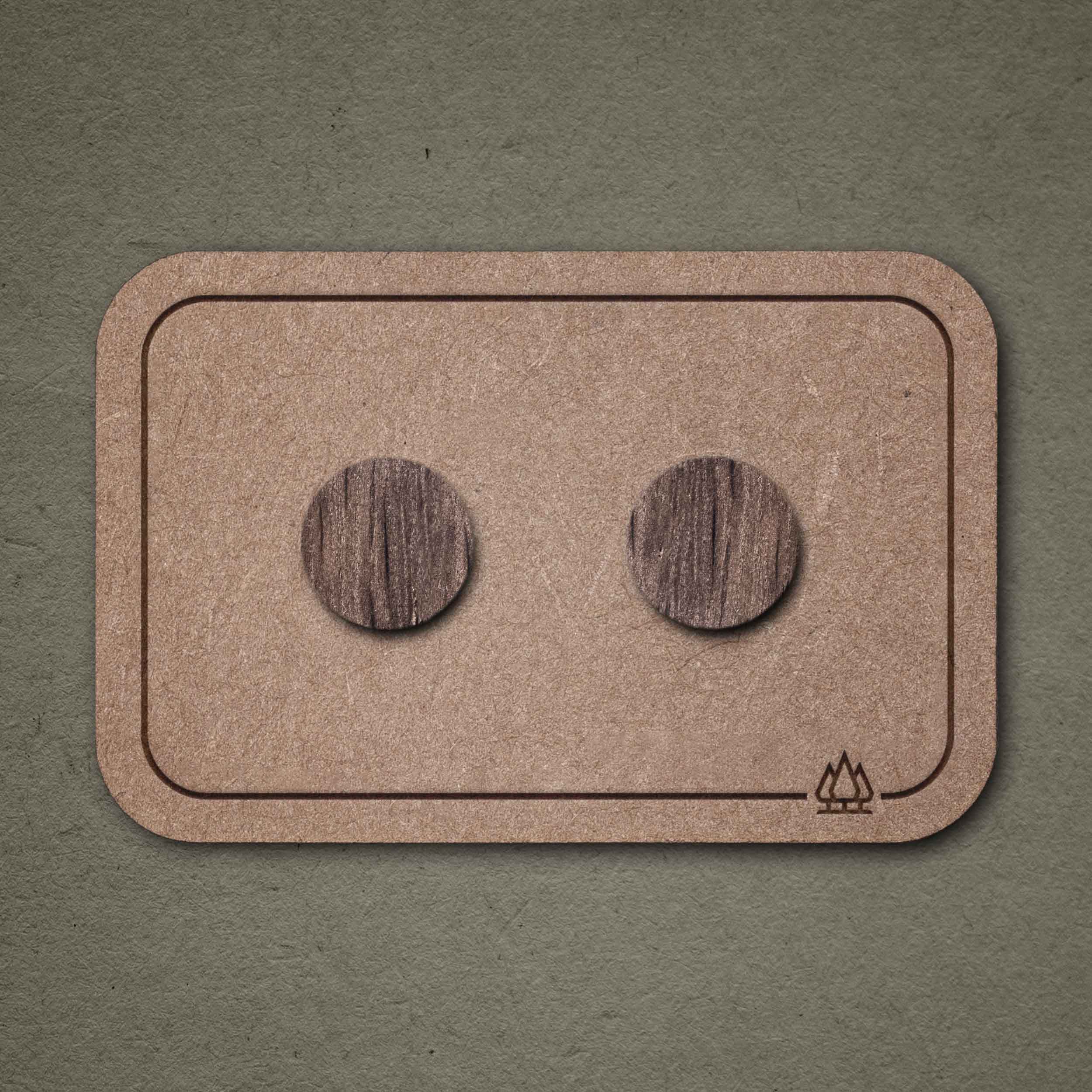 Ohrstecker aus Holz | Eiche geräuchert