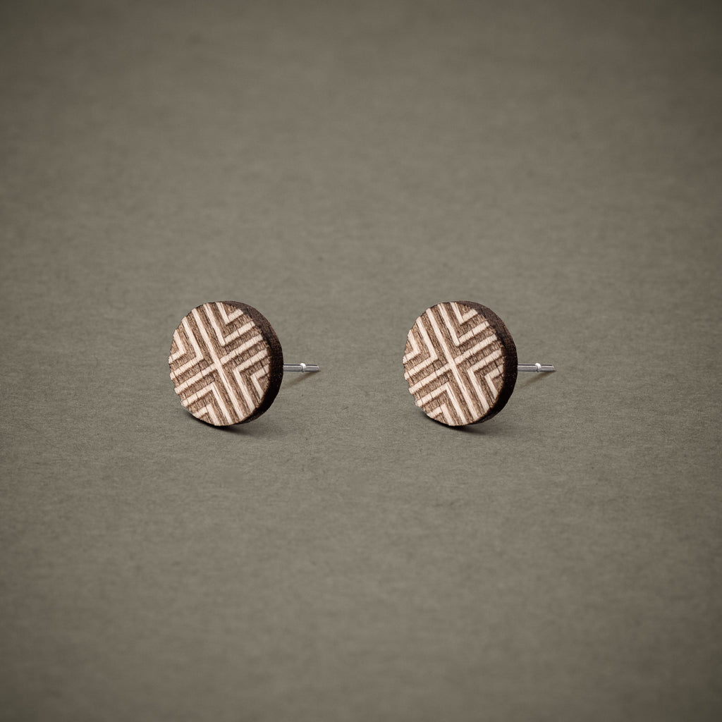 Ohrstecker aus Holz | Kreuz