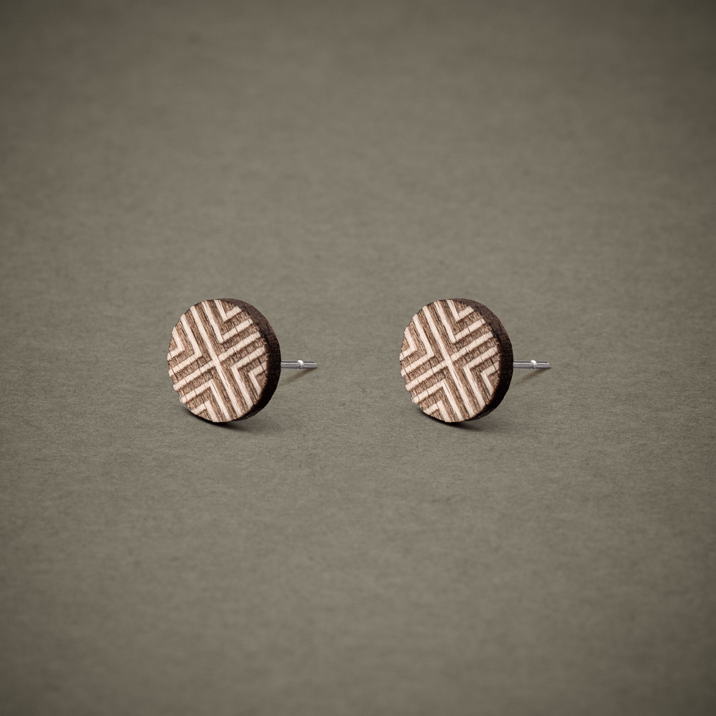 Ohrstecker aus Holz | Kreuz