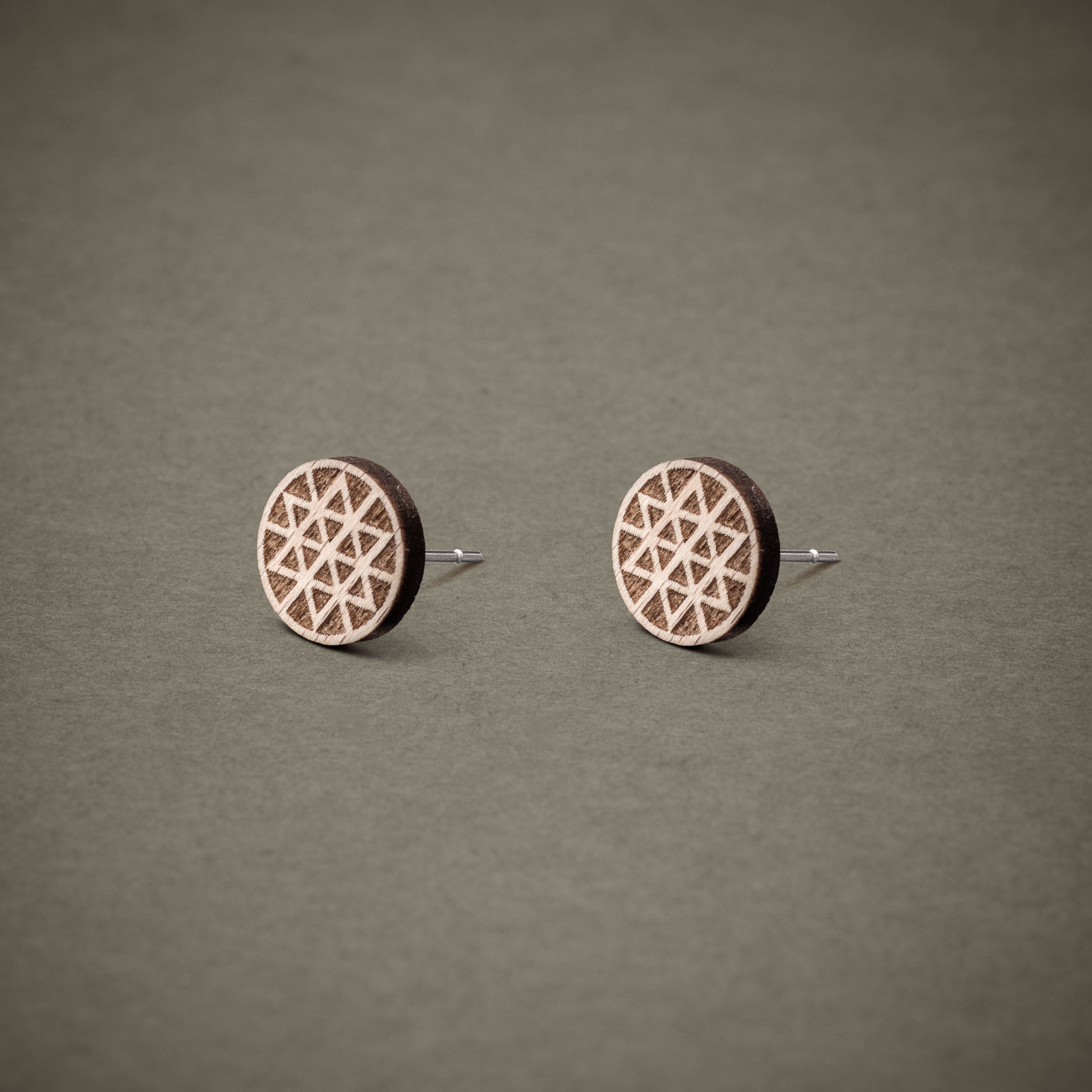 Ohrstecker aus Holz | Stern N°2