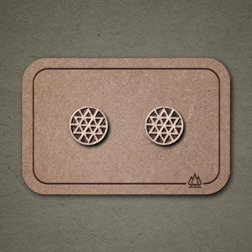 Ohrstecker aus Holz | Stern N°2