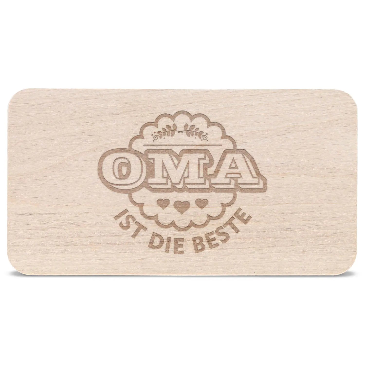 Schneidebrett Frühstücksbrettchen "Oma ist die Beste"