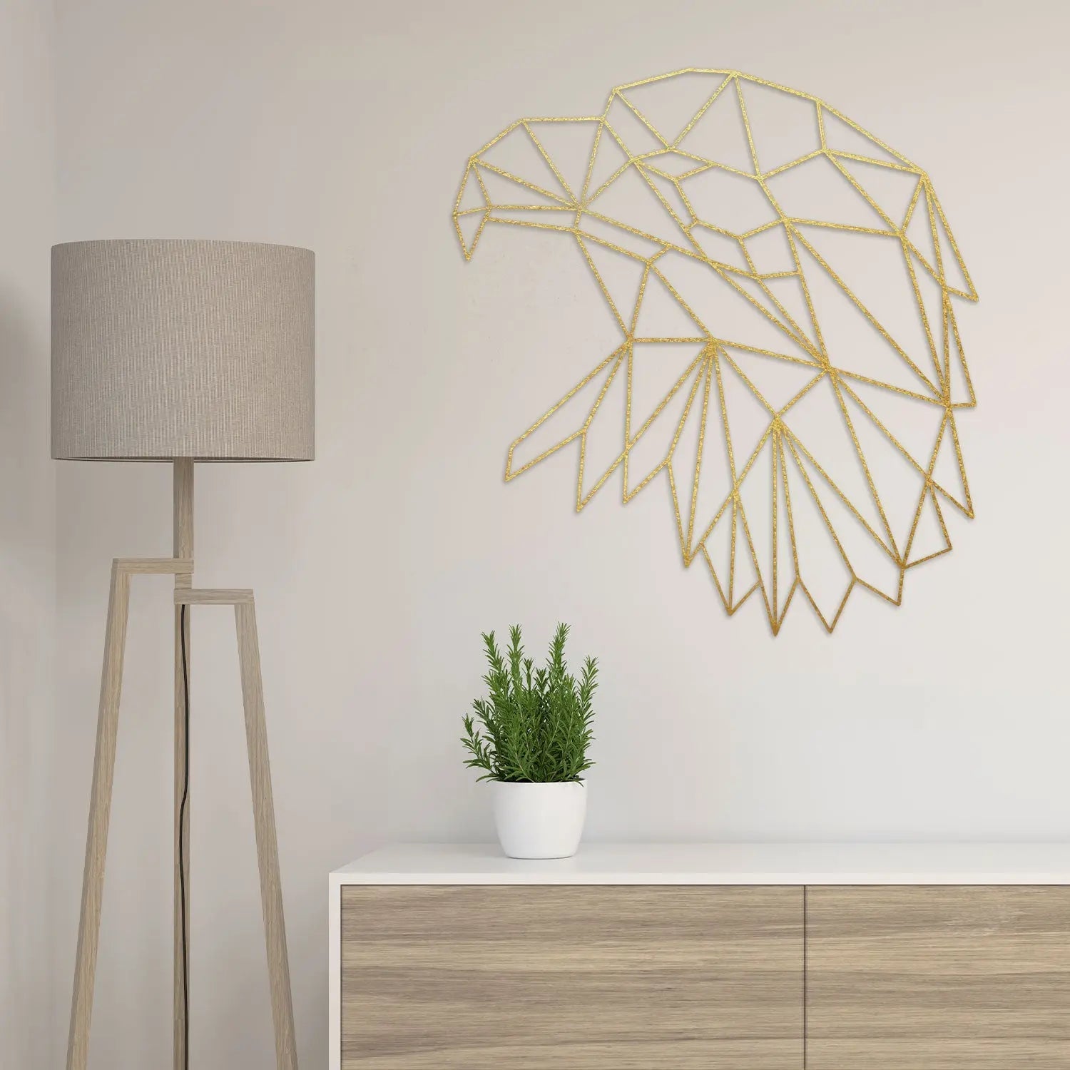 Origami Adlerkopf aus Holz -