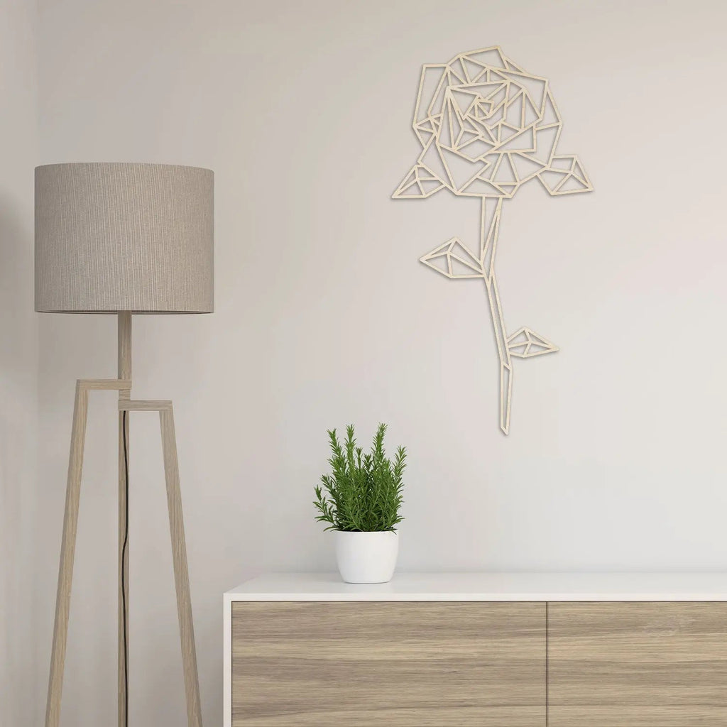 Origami Rose aus Holz -