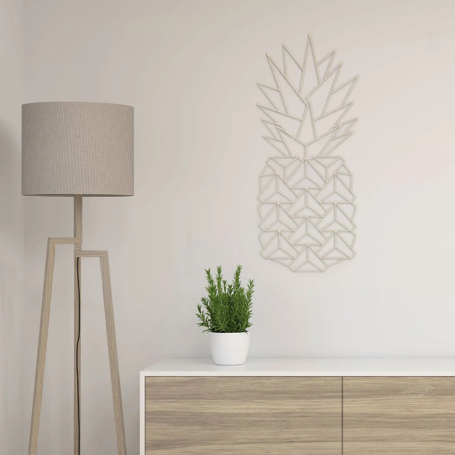 Origami Ananas V2 aus Holz -