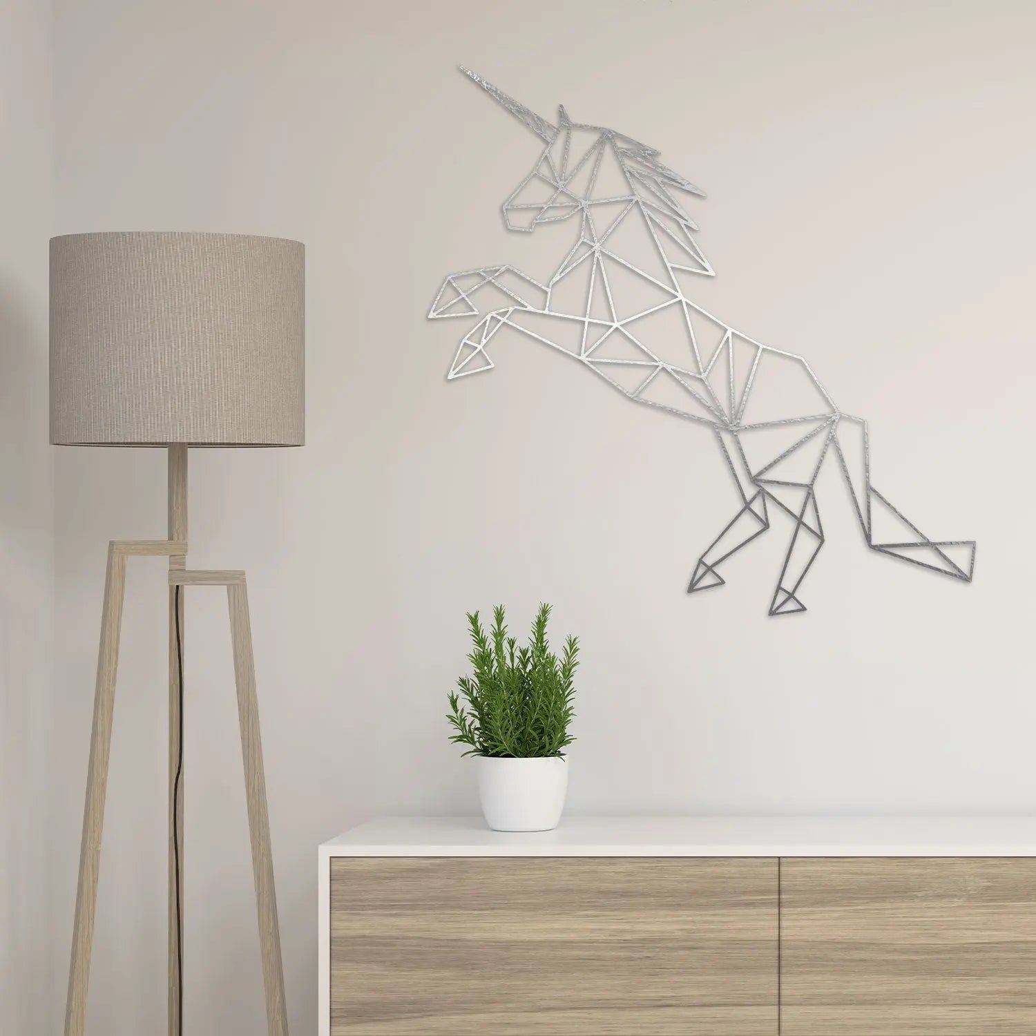 Origami Einhorn V2 aus Holz -
