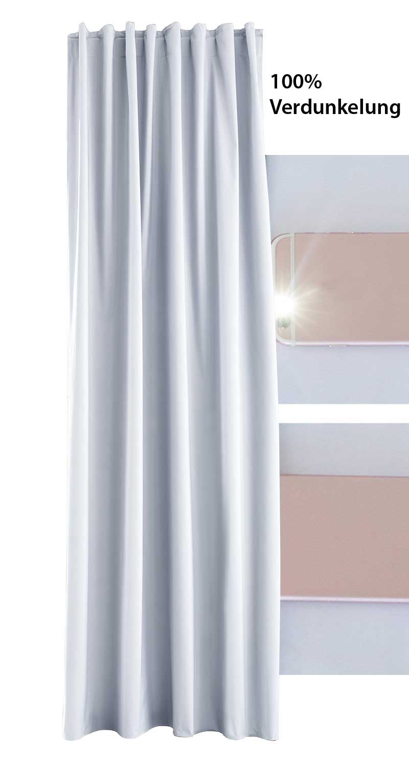 Outdoor Verdunklung Vorhang »DARK« 100% Blickdicht Schlaufen Kräuselband Raffhalter Softshell Material Lichtundurchlässig 10000350