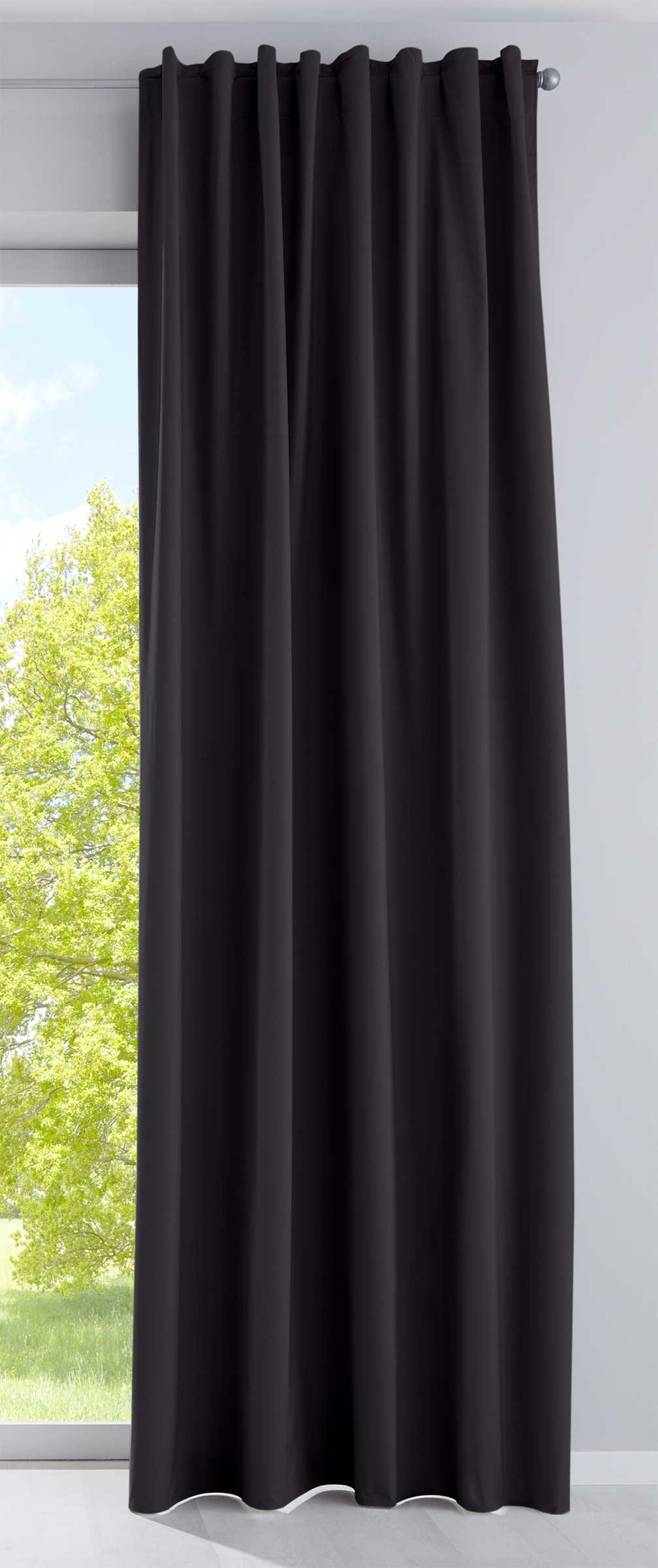 Outdoor Verdunklung Vorhang »DARK« 100% Blickdicht Schlaufen Kräuselband Raffhalter Softshell Material Lichtundurchlässig 10000350