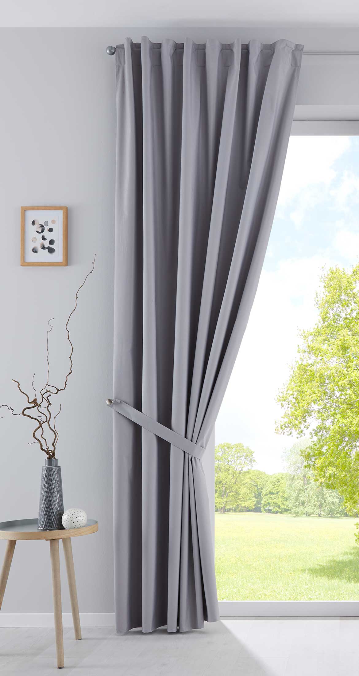 Outdoor Verdunklung Vorhang »DARK« 100% Blickdicht Schlaufen Kräuselband Raffhalter Softshell Material Lichtundurchlässig 10000350