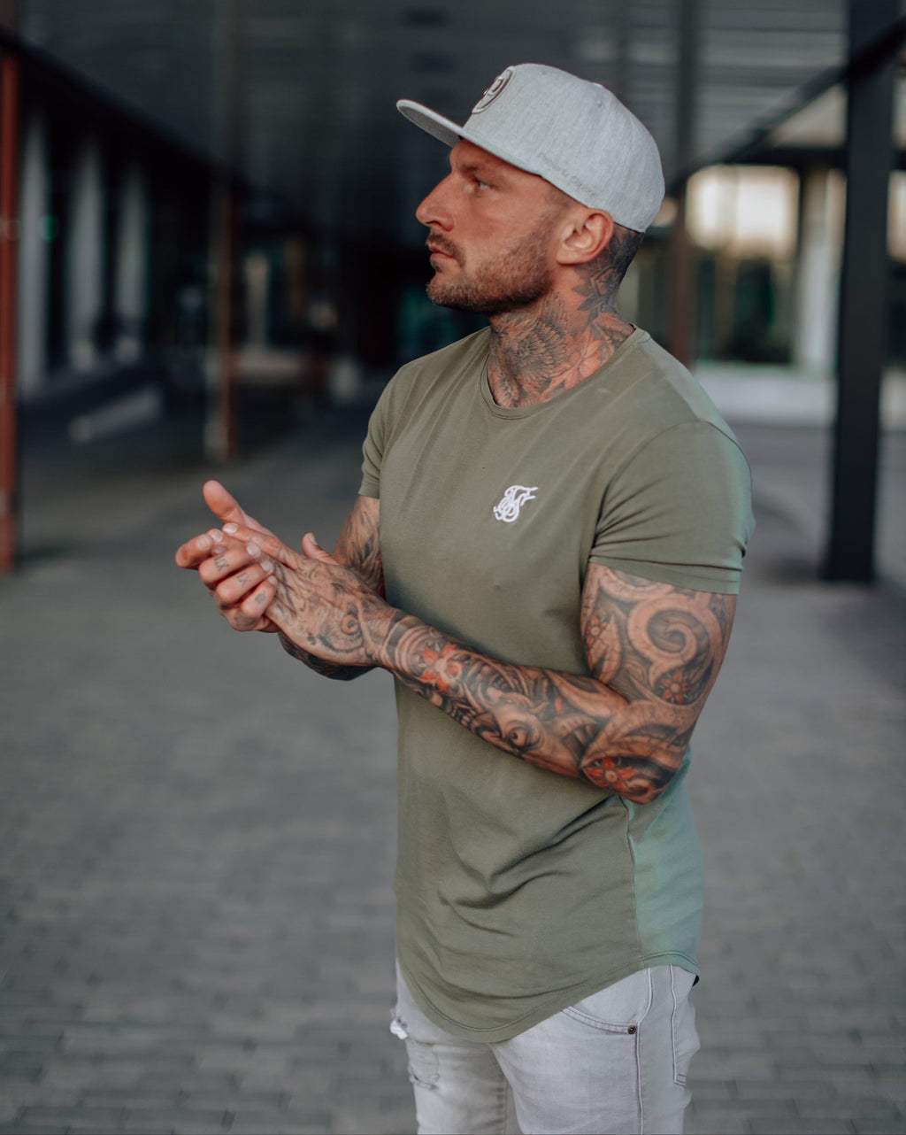 Snapback Cap - Grey & Grey