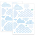 Wandsticker Set Pastell Wolken & Sterne
