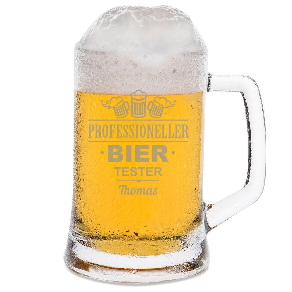 Montana Bierkrug mit Gravur "Professioneller Biertester" mit Namen