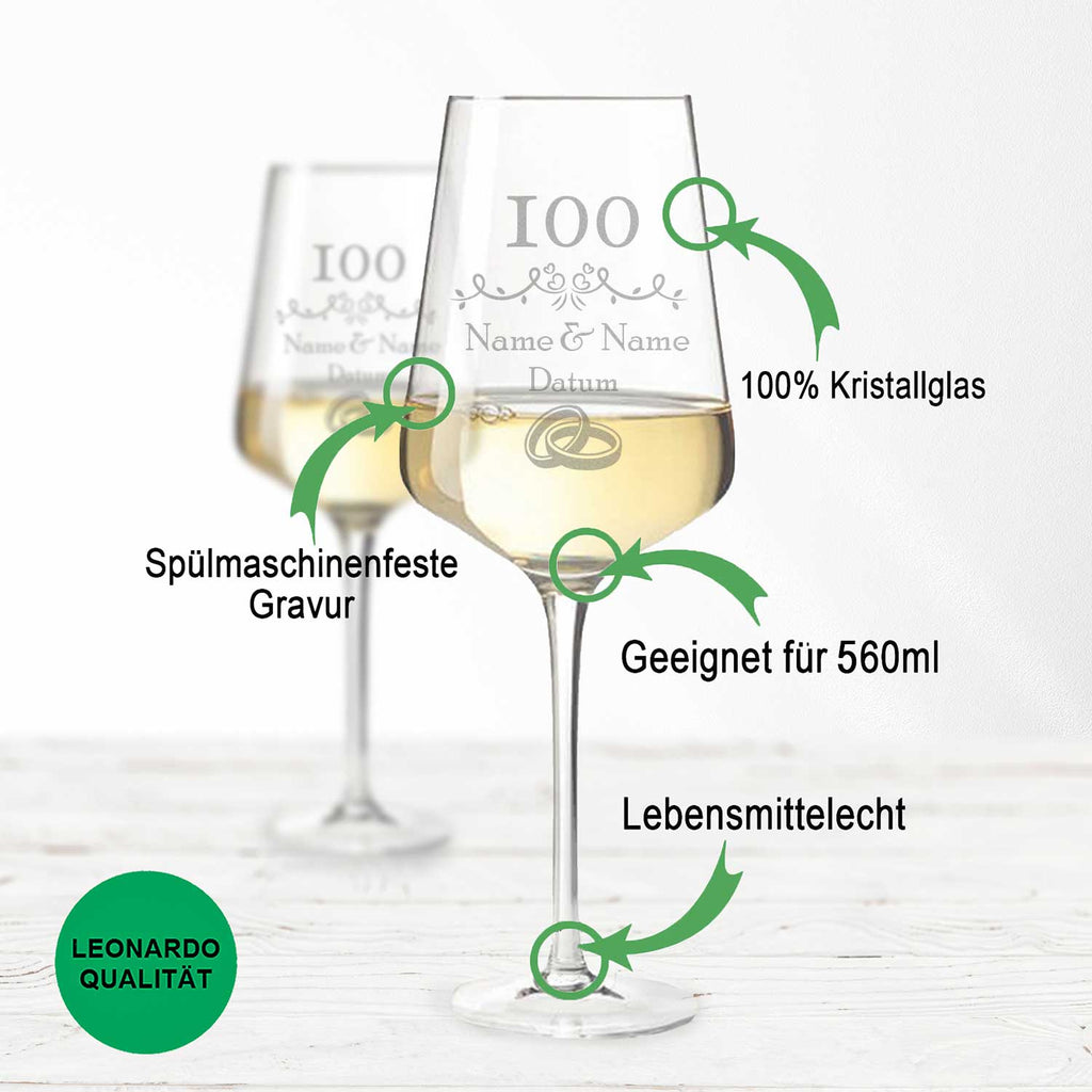 Leonardo Weingläser im "Himmelshochzeit - 100 Jahre" Design als Set