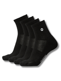 QOLONIA Quarter Socken Herren & Damen (4er Pack) – Halbhohe Tennissocken gepolstert